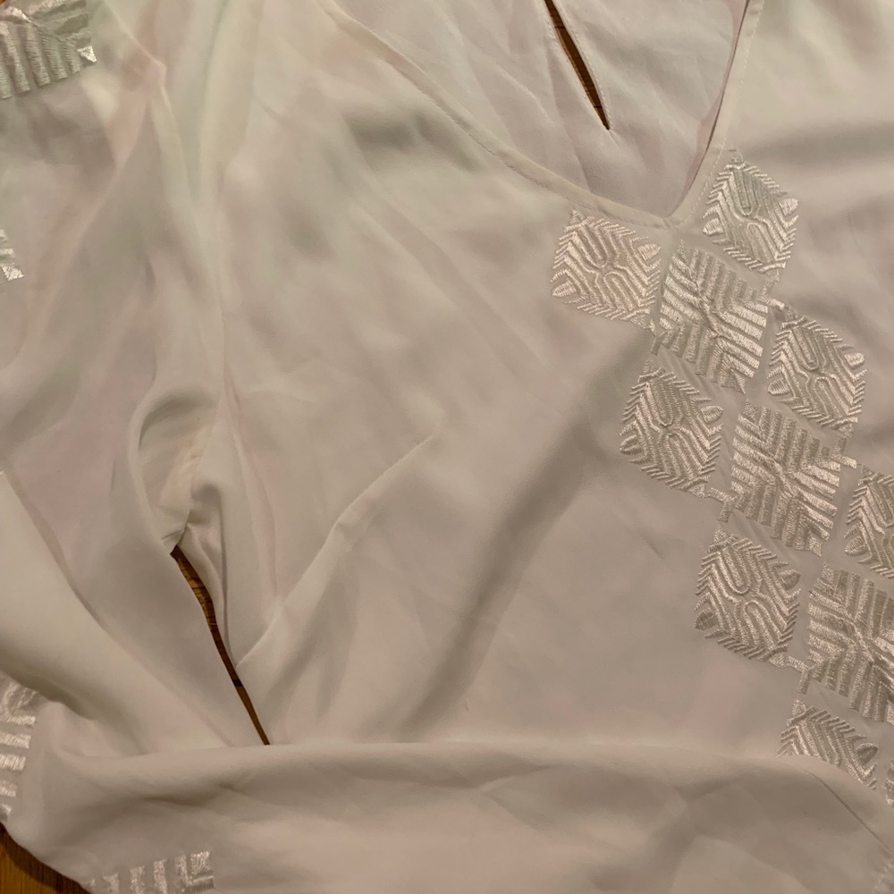 Never worn white embroidered boho dress